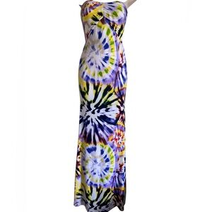 Vibrant Tie-Dye Maxi Dress